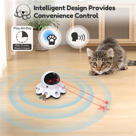 ORSDA Cat Laser Toy, 2-in-1 Interactive Automatic Motion Activated Moving 8 - Picture 5 of 7